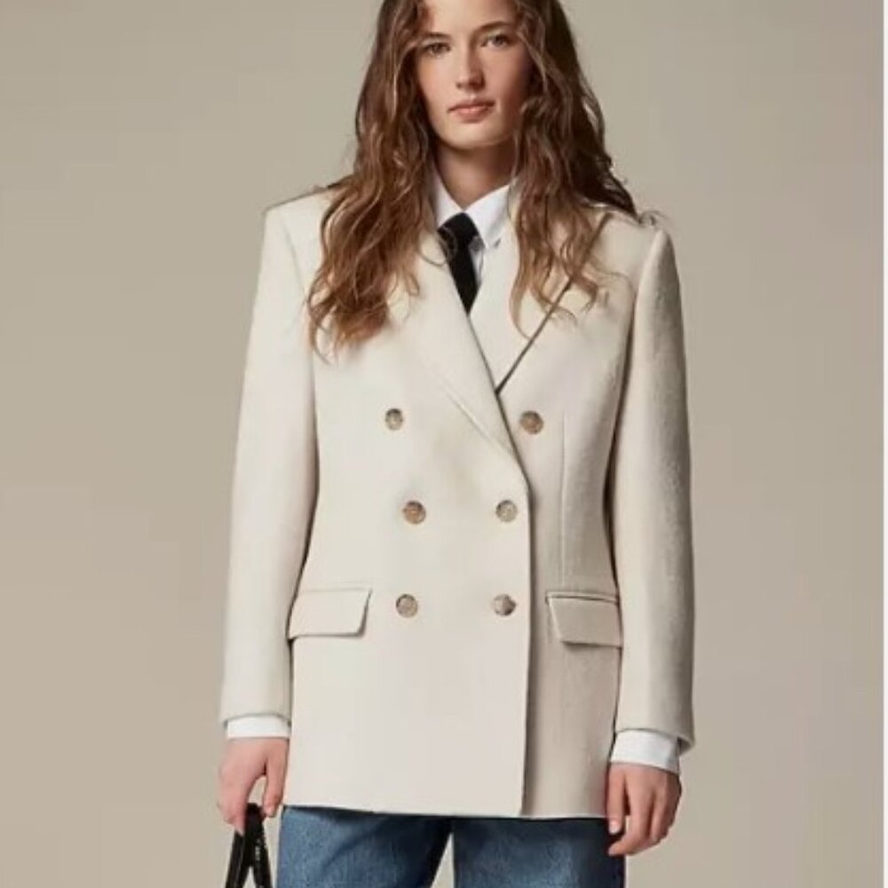 J. Crew Double Breasted Blazer Italian-blend Wool 2 NWT